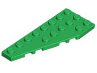 Wedge Plate 8 x 3, 22° Left in Green