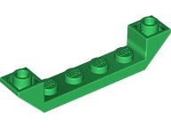 Brick Sloped Inverted 45° 6 x 1 Double with 1 x 4 Recessed in Green
