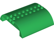 Brick Curved 8 x 8 x 2 Double in Green