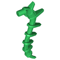 Plant / Creature Body Part, Vine / Tail / Tentacle / Bionicle Spine, Spiky in Green