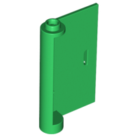 Door 1 x 3 x 4 Right - Open Between Top and Bottom Hinge in Green