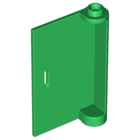 Door 1 x 3 x 4 Left - Open Between Top and Bottom Hinge in Green