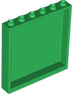 Panel 1 x 6 x 5 in Green