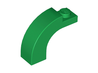 Brick Arch 1 x 3 x 2 Curved Top in Green