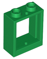 Window 1 x 2 x 2 Flat Front in Green