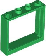 Window 1 x 4 x 3 without Shutter Tabs in Green