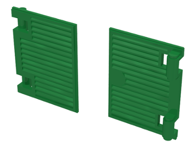 Window 1 x 2 x 3 Shutter with Hinges and No Handle in Green