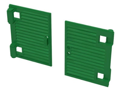 Window 1 x 2 x 3 Shutter with Hinges and Handle in Green