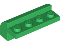 Brick Curved 2 x 4 x 1 1/3 in Green