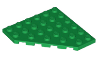 Wedge Plate 6 x 6 Cut Corner in Green
