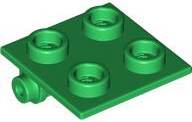 Hinge Brick 2 x 2 Top Plate Thin in Green