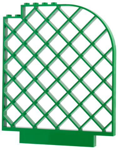 Belville, Wall, Lattice 12 x 1 x 12 Curved in Green