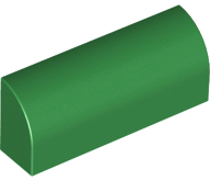 Brick Curved 1 x 4 x 1 1/3 No Studs, Lowered Inside Support in Green