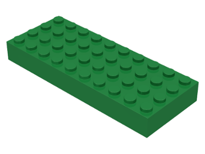 Brick 4 x 10 in Green