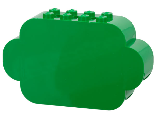 Brick Curved 2 x 8 x 4 Triple Curved Ends in Green