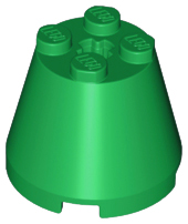 Cone 3 x 3 x 2 in Green
