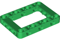 Technic Beam Frame 5 x 7 with 3 x 5 Opening Thick in Green