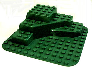 Duplo Baseplate, with Raised Three Tiers 12 x 12 in Green