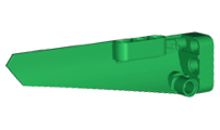 Technic Panel Fairing #6 Long Smooth, Side B in Green