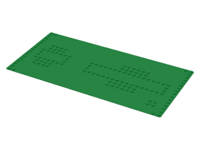 Baseplate 16 x 32 with Railway Station Stud Print [342] in Green