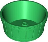 Barrel Half Large with Axle Hole in Green