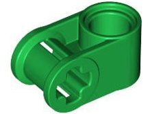 Technic Axle and Pin Connector Perpendicular in Green