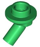 Bar, Angled with 1 x 1 Round Plate / Stud on End in Green
