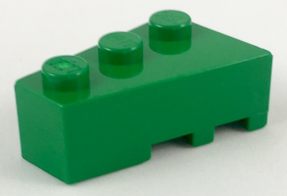 Brick Wedged, Angled 3 x 2 Left in Green