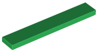 Tile 1 x 6 with Groove in Green
