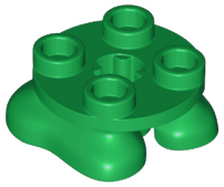 Feet, 2 x 2 x 2/3 with 4 Studs on Top in Green