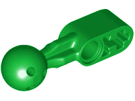 Technic Beam 1 x 2 with Ball Joint Holes in Ball in Green