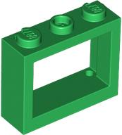 Window 1 x 3 x 2 in Green