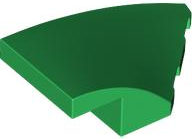 Brick Wedged, Curved 4 x 2 with Stud Notch Right in Green