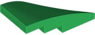Brick Wedged, Curved 4 x 2 with Stud Notch Left in Green