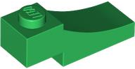 Brick Curved, 3 x 1 with 1/3 Inverted Cutout in Green