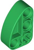 Technic Beam 2 x 3 L-Shape with Quarter Ellipse Thick in Green