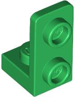 Bracket 1 x 1 - 1 x 2 Inverted in Green
