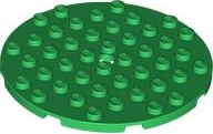 Plate Round 8 x 8 in Green