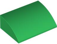 Brick Curved 4 x 6 x 2 in Green