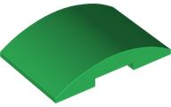 Brick Curved 4 x 6 Double, 2 x 4 Cutout in Green