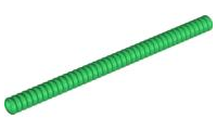 Hose, Ribbed 7mm D. 14L / 11.2cm in Green