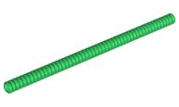 Hose, Ribbed 7mm D. 17L / 13.6cm in Green