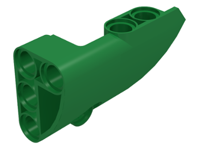 Technic Panel Fairing #2 Small Smooth Short, Side B in Green