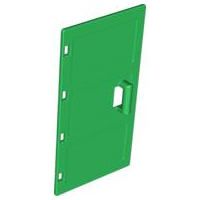 Duplo Door 1 x 3 1/2 x 6 with Handle, and 4 Hinges in Green