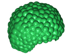Hair Bubble Style (Afro) in Green