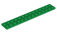 Plate 2 x 14 in Green