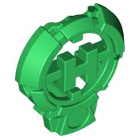 Large Figure Chest Badge with 'H' Hero Factory Logo Design in Green