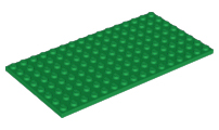 Plate 8 x 16 in Green