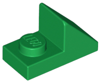 Brick Sloped 45° 2 x 1 with 2/3 Cutout [New Version] in Green