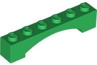 Brick Arch 1 x 6 Raised Arch in Green